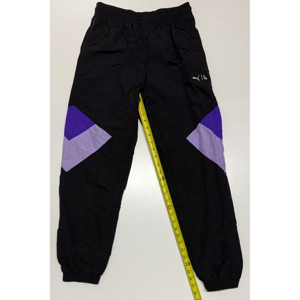 Puma x Lauren London Black Purple Colorblock Track Pants Joggers Small